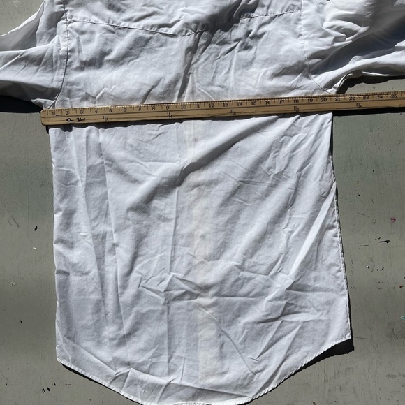 Men's Vintage Chute #1 Western Shirt White Embroidered M Ranch Rodeo Rockabilly - Picture 8 of 11